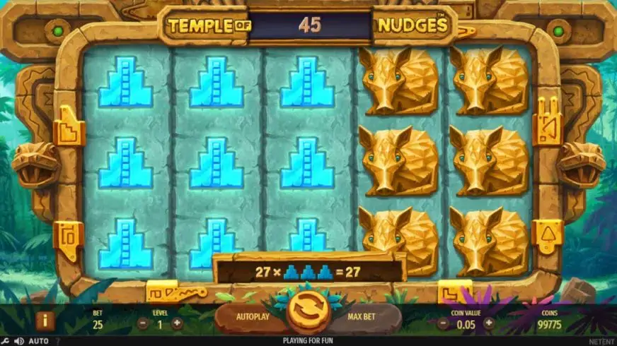 Temple of Nudges slot screenshot 2