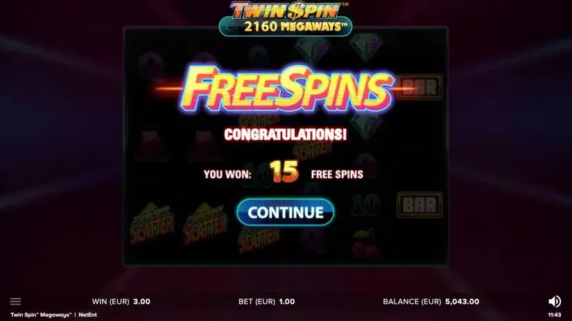 Twin Spin Megaways slot screenshot 3