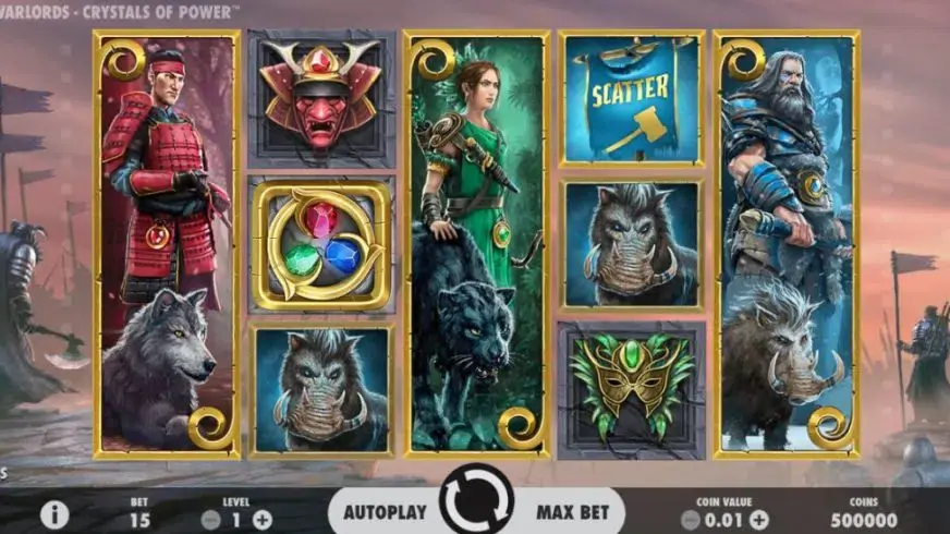 Warlords: Crystals of Power slot screenshot 2