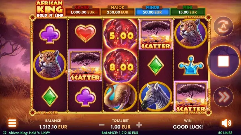 African King Hold’n’Win slot screenshot 3