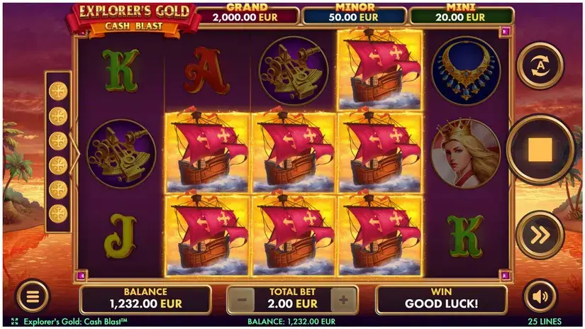 Explorer’s Gold Cash Blast slot screenshot 2