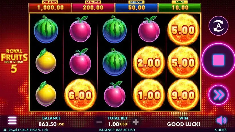 Royal Fruits 5 slot screenshot 2