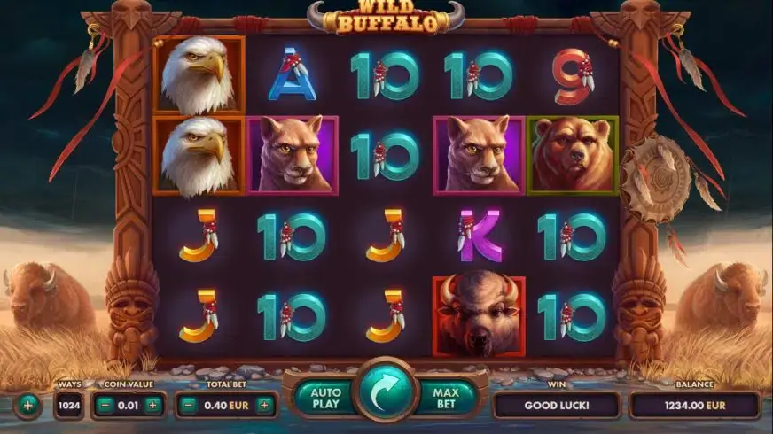 Wild Buffalo slot screenshot 