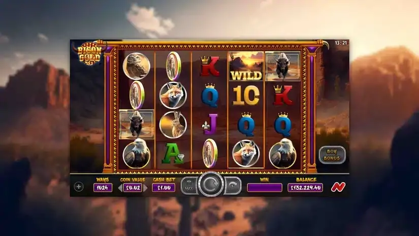 Bison Gold slot screenshot 2