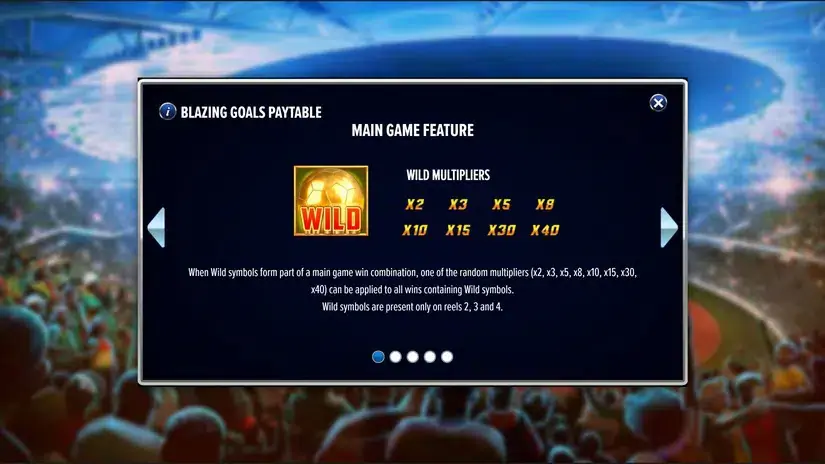 Blazing Goals slot screenshot 4