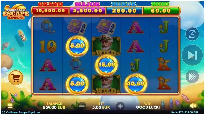 Caribbean Escape: Rapid Link slot screenshot 2