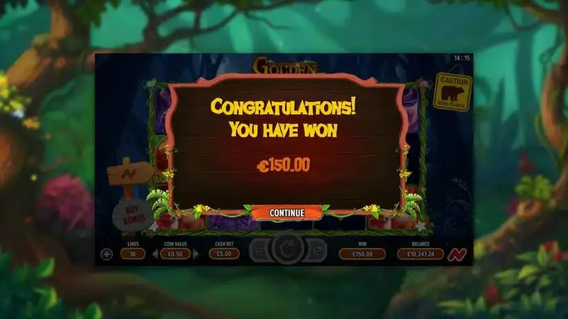 Golden Bear Mountain slot screenshot 