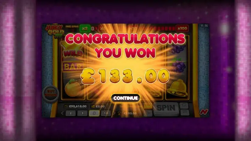 Juicy Gold 100 slot screenshot 