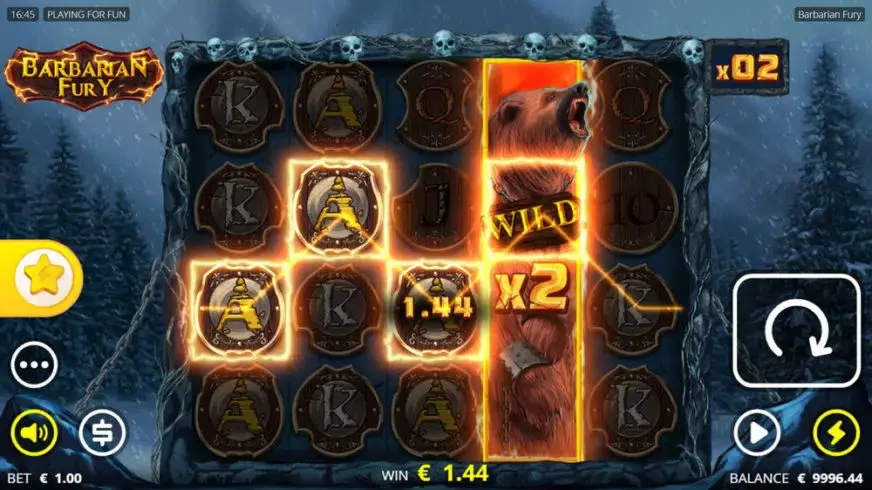Barbarian Fury slot screenshot 2