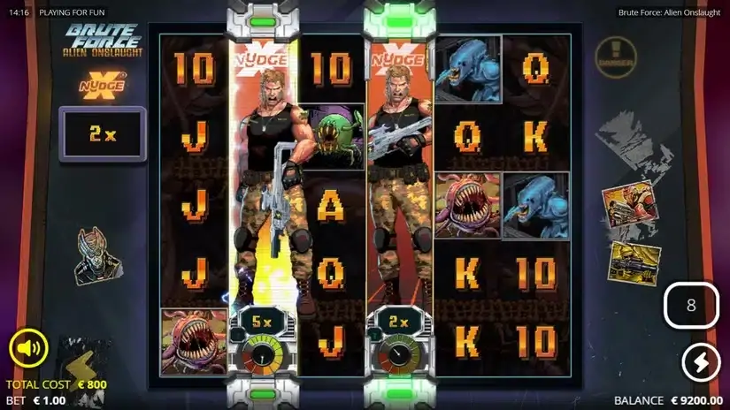 Brute Force Alien Onslaught slot screenshot 4