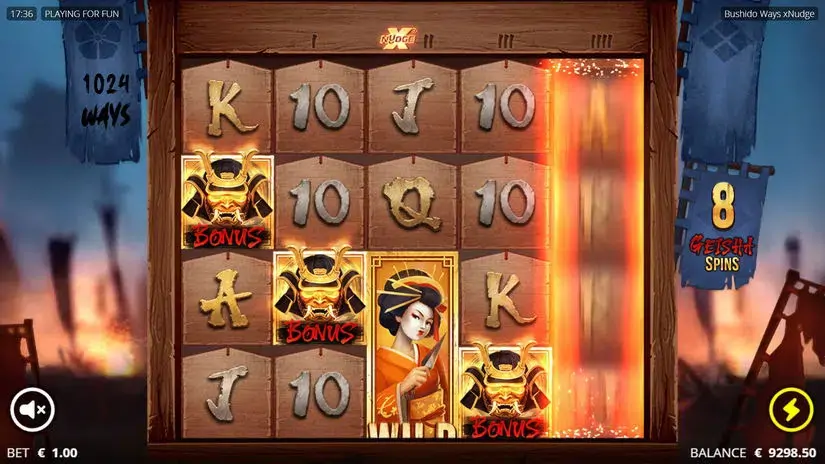 Bushido Ways slot screenshot 2