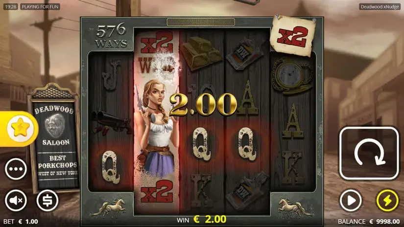 Deadwood xNudge slot screenshot 2