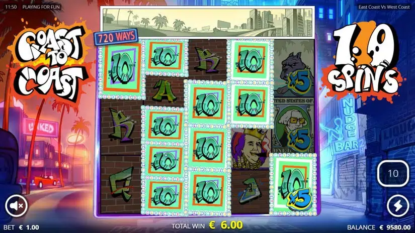 East Coast vs West Coast slot screenshot 3