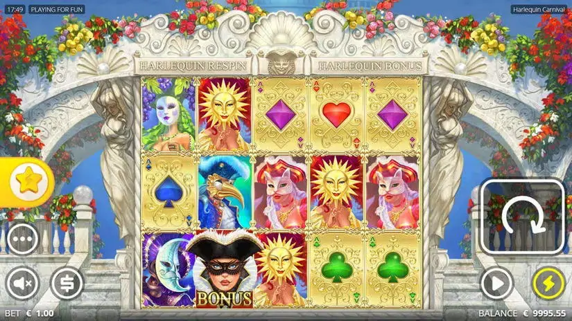 Harlequin Carnival slot screenshot 