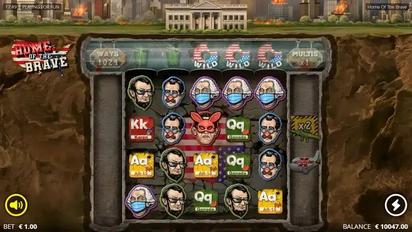 Home of the Brave slot screenshot 