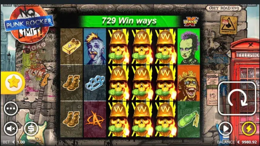 Punk Rocker slot screenshot 2