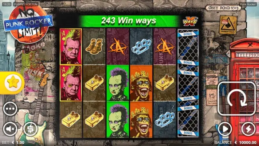 Punk Rocker slot screenshot 