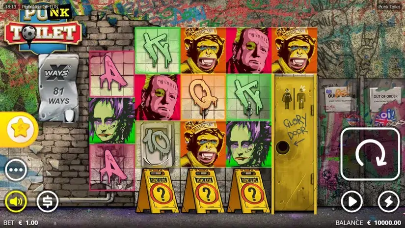 Punk Toilet slot screenshot 