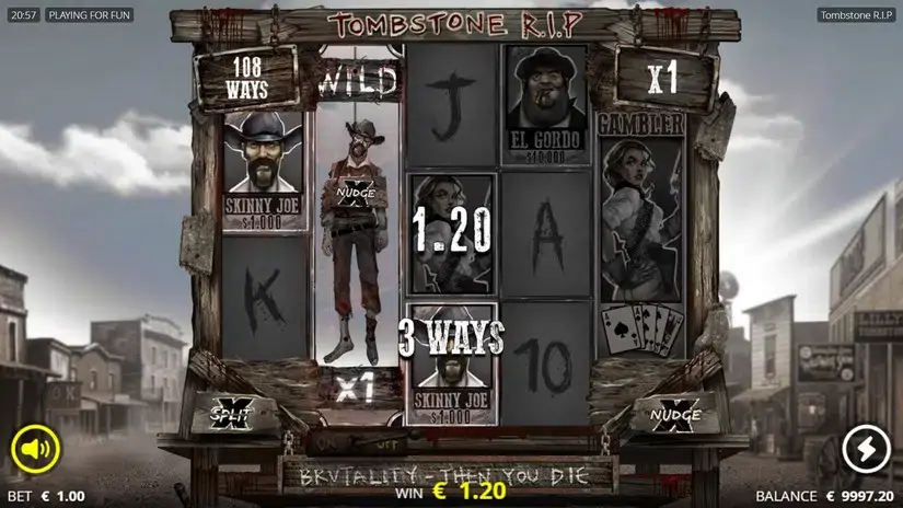 Tombstone RIP slot screenshot 