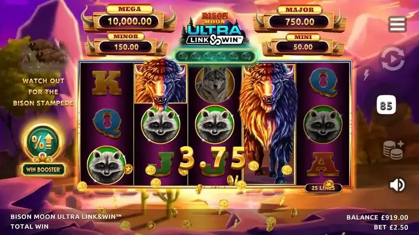 Bison Moon Ultra Link & Win slot screenshot 4