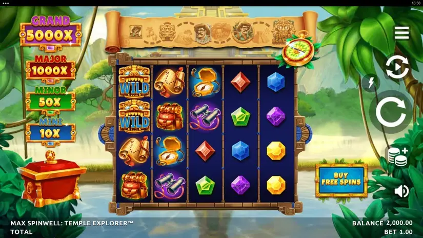 Max Spinwell Temple Explorer slot screenshot 1