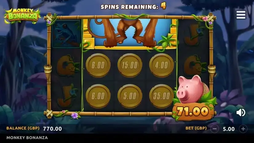 Monkey Bonanza slot screenshot 4