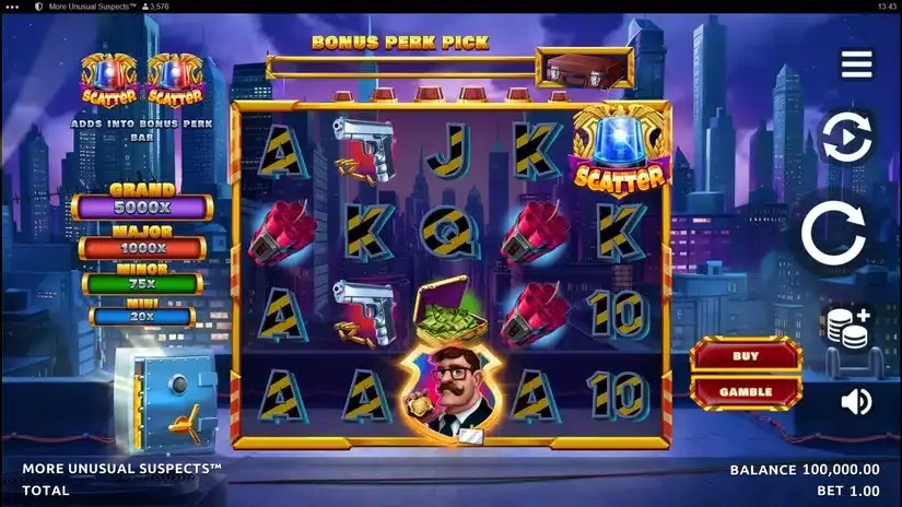 More Unusual Suspects slot screenshot 