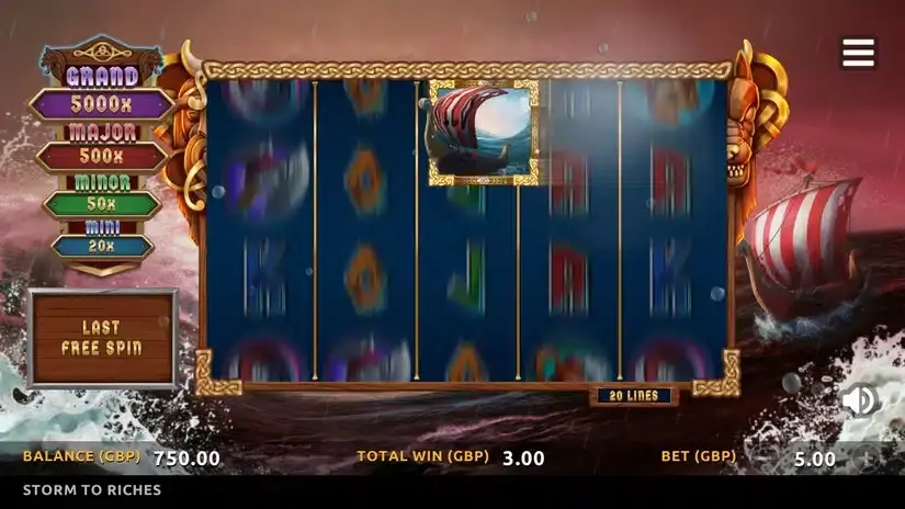 Storm to Riches slot screenshot 