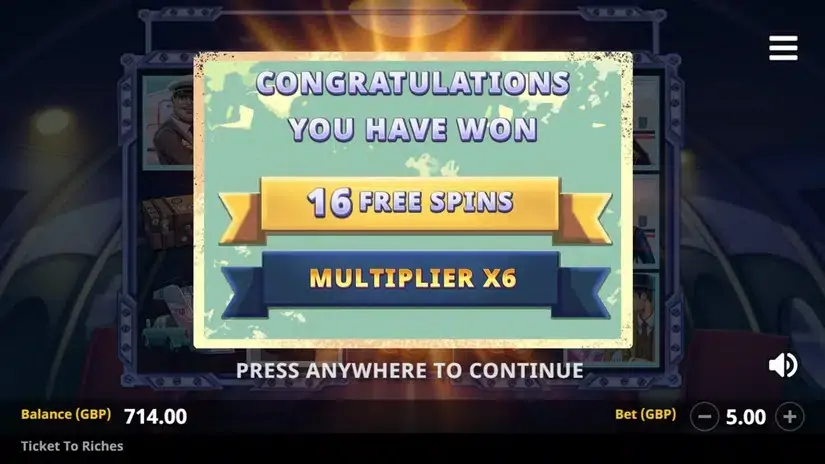 Ticket to Riches slot screenshot 8