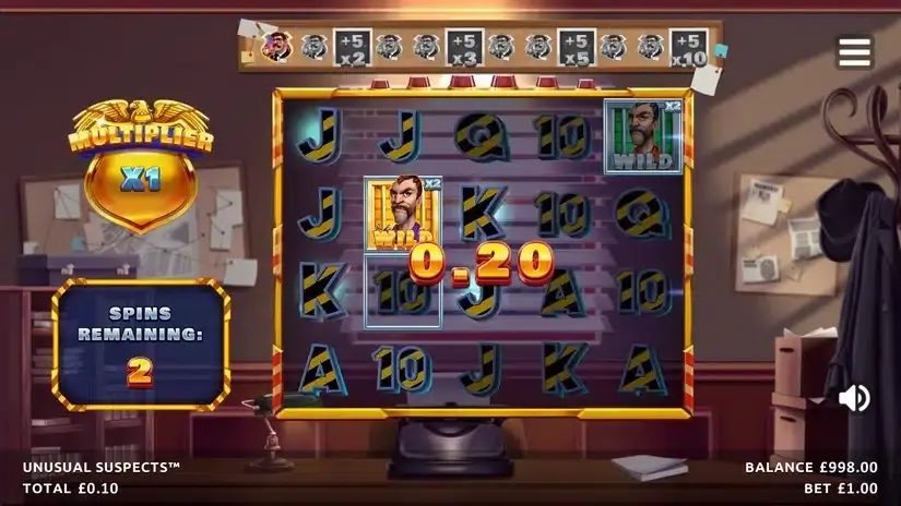 Unusual Suspects slot screenshot 4