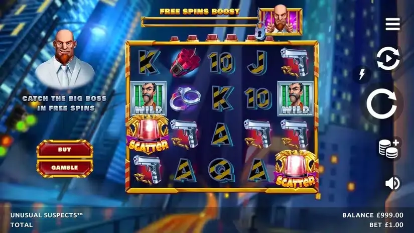 Unusual Suspects slot screenshot 