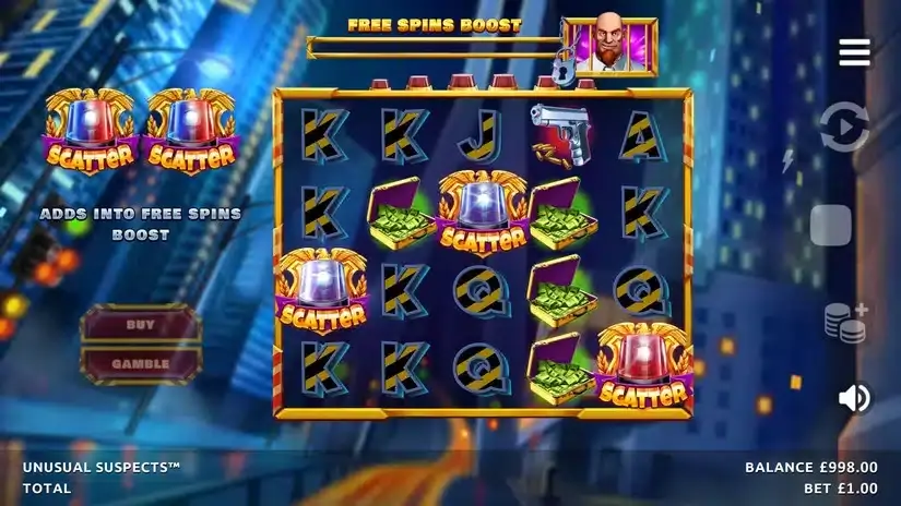 Unusual Suspects slot screenshot 2