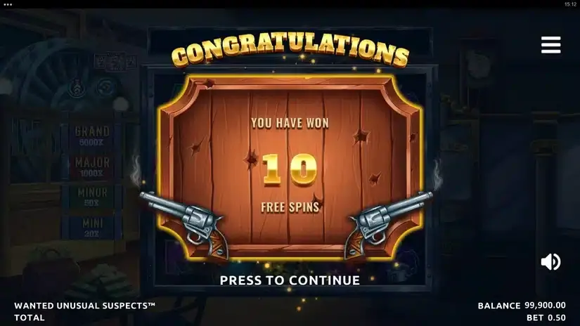 Wanted Unusual Suspects slot screenshot 4