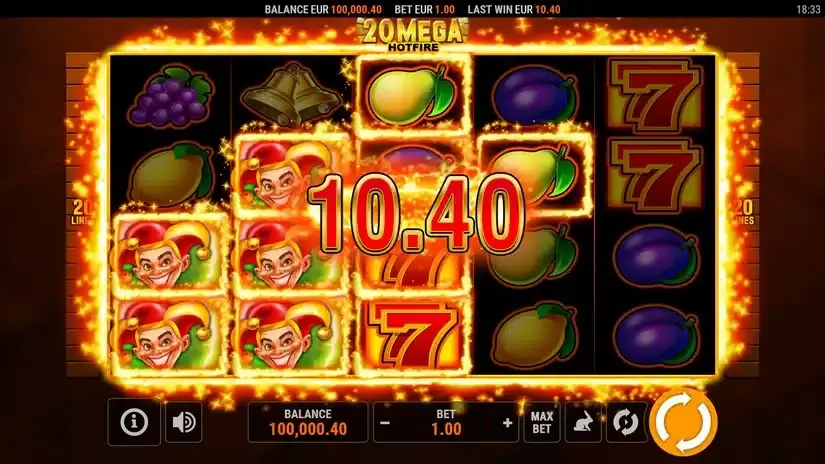 20 Mega Hotfire slot screenshot 4