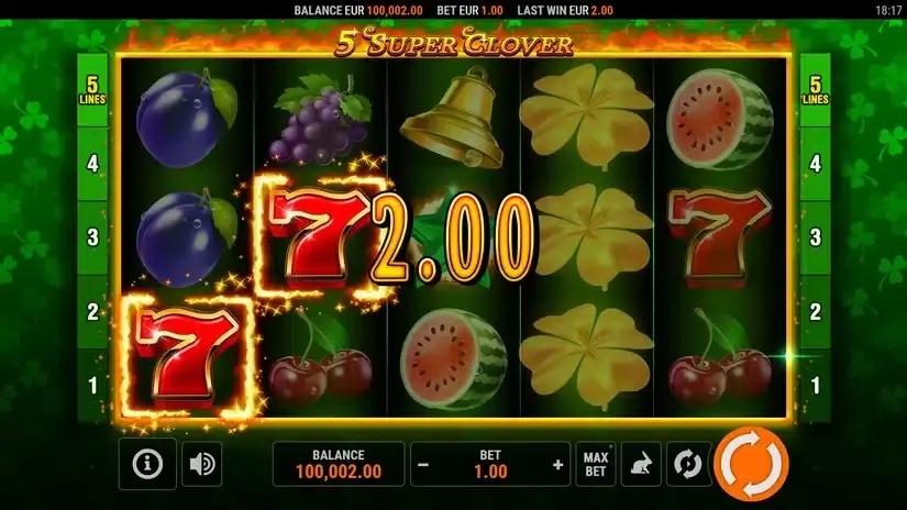 5 Super Clover slot screenshot 4