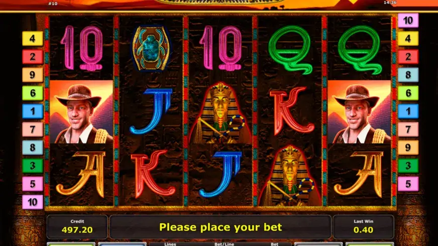 Book of Ra Deluxe slot screenshot 