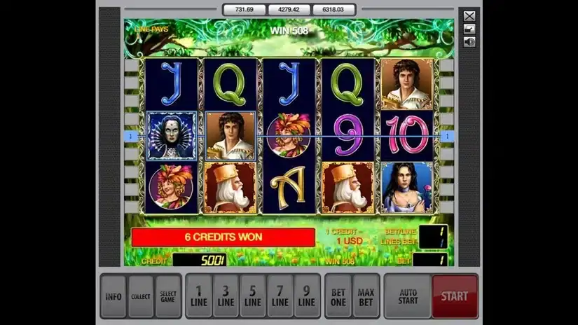 The Magic Flute slot screenshot 