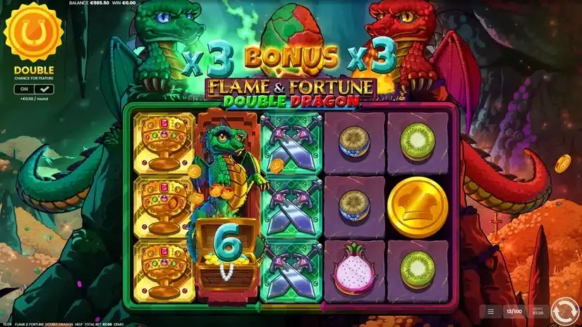 Flame & Fortune Double Dragon slot screenshot 3