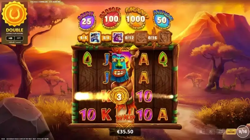 Savannah Gold Coin of the Wild slot screenshot 5