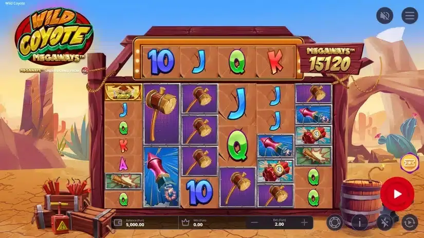 Wild Coyote Megaways slot screenshot 1