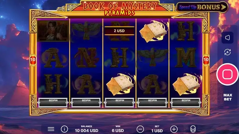 Book of Mystery Pyramids slot screenshot 3