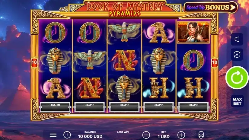 Book of Mystery Pyramids slot screenshot 1