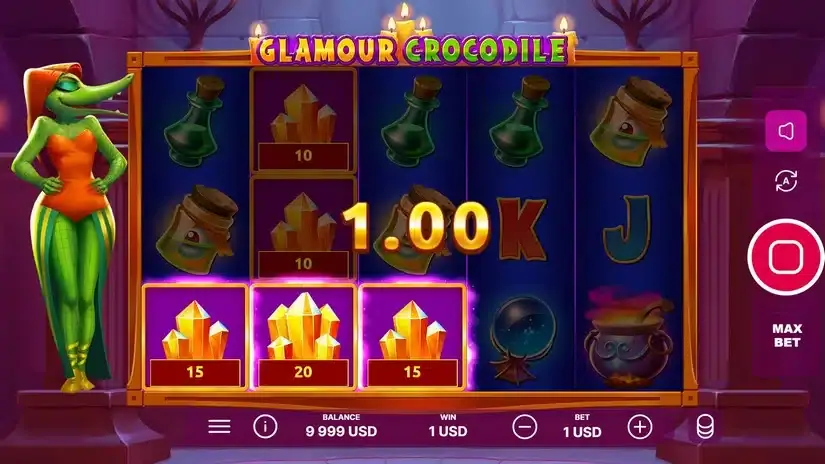 Glamour Crocodile slot screenshot 2