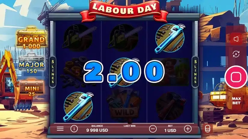 Labour Day slot screenshot 2