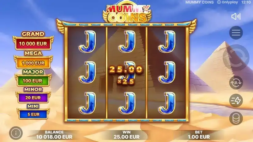 Mummy Coins slot screenshot 2