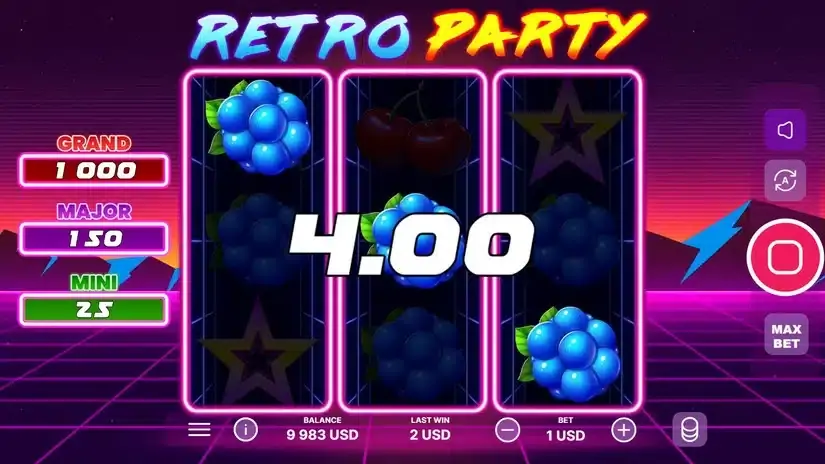 Retro Party slot screenshot 2