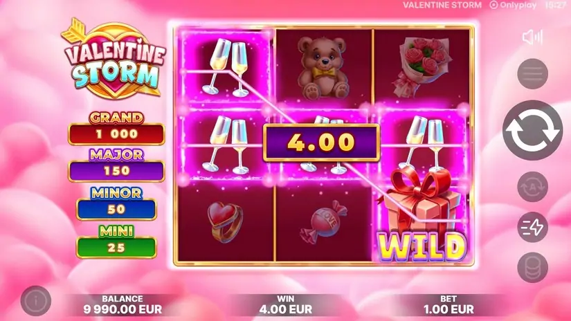 Valentine Storm slot screenshot 5