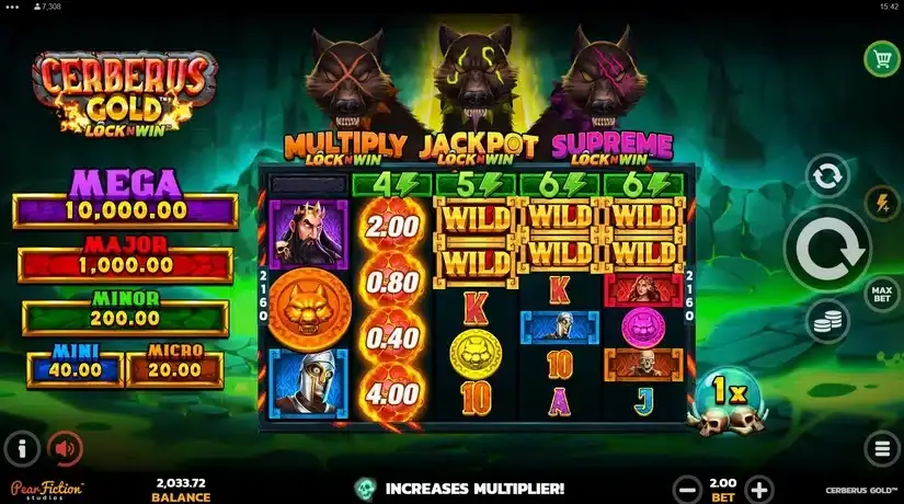 Cerberus Gold slot screenshot 
