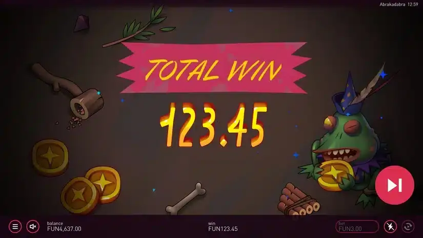 Abrakadabra slot screenshot 