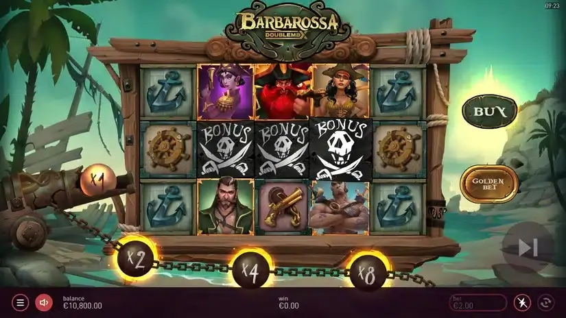 Barbarossa DoubleMax slot screenshot 2